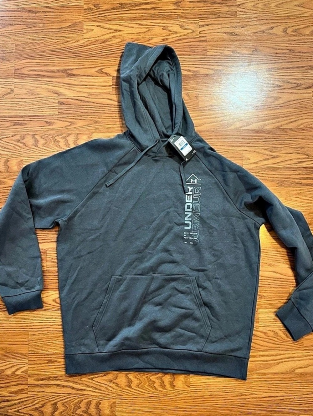 Under Armour Men's Grey Armour Fleece Hoodie Size XL New With Tags